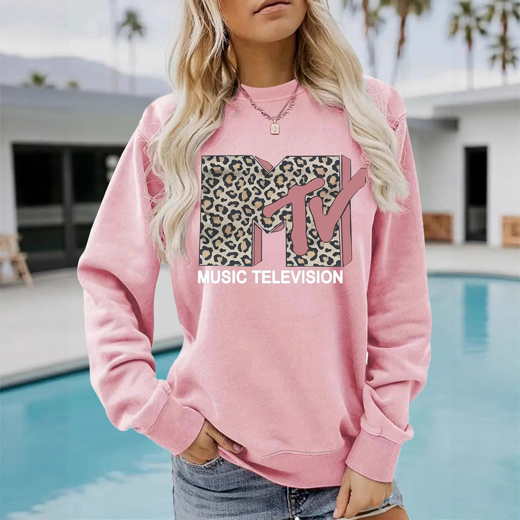 Letter printed base long sleeved sweatshirt
