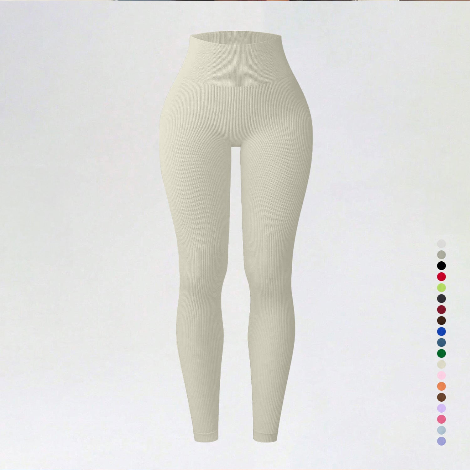 Threaded autumn and winter yoga pants seamless fitness pants high waisted sports yoga clothes leggings