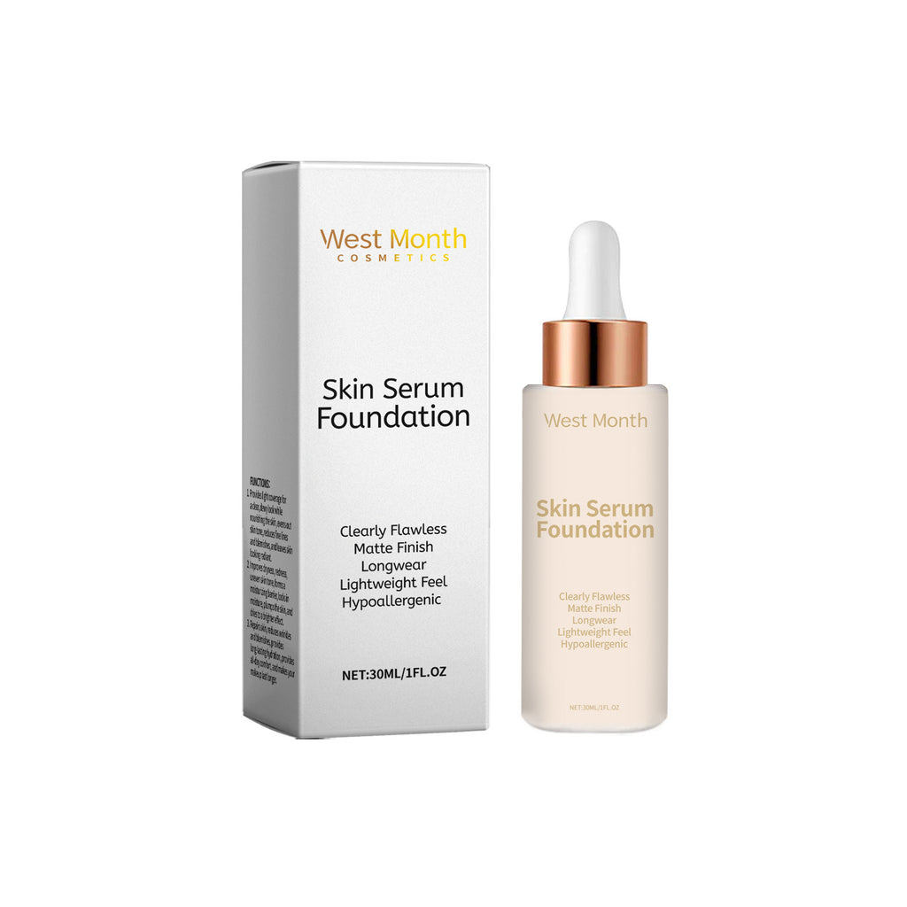 West&Month Moisturizing Liquid Foundation, Long-Lasting Long-Lasting Moisturizing Light Skin Care Liquid Foundation