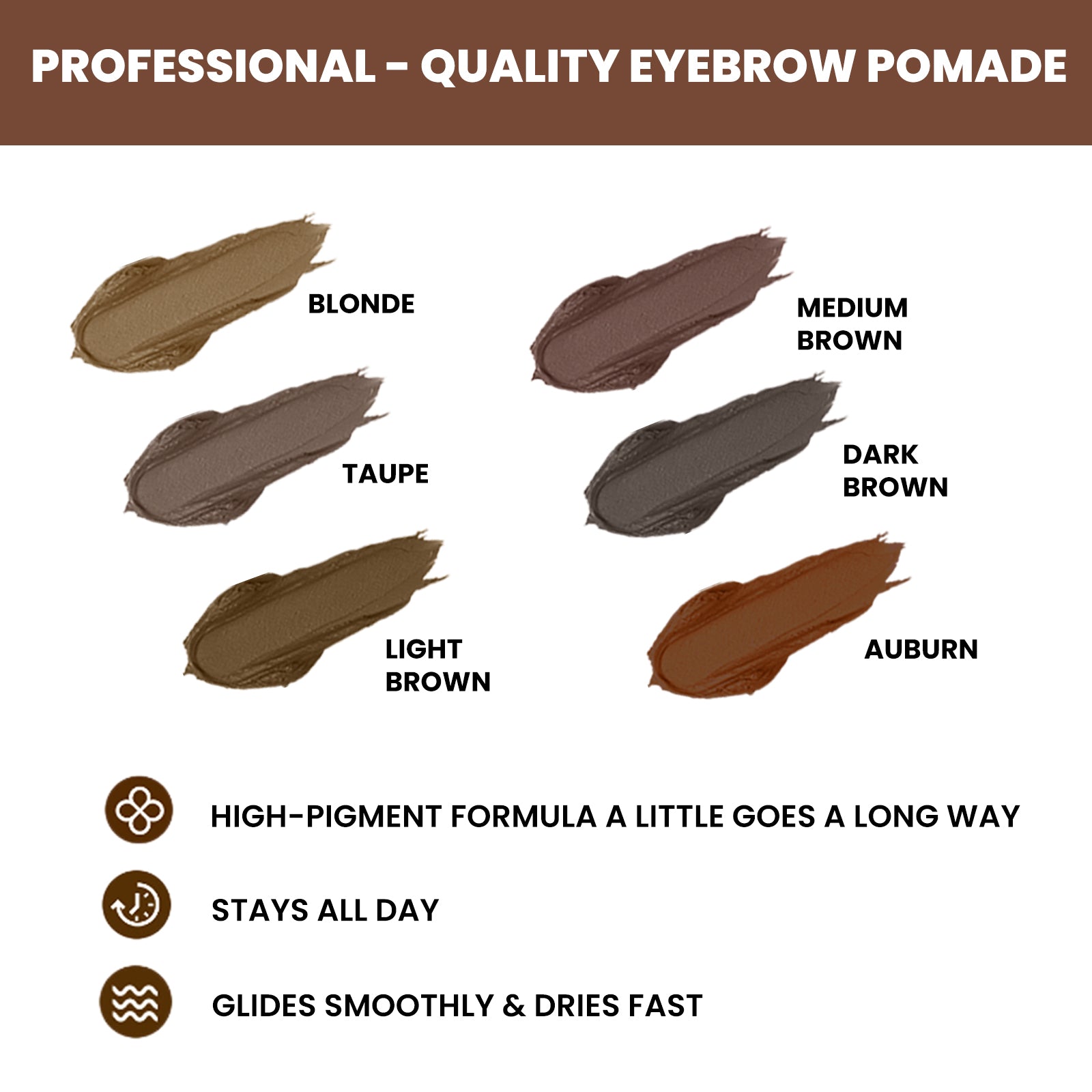 EELHOE Perfect Brow Stencil Kit, Waterproof Smooth Easy Color No Smudge No Makeup Natural Three-Dimensional Eyebrow Cream