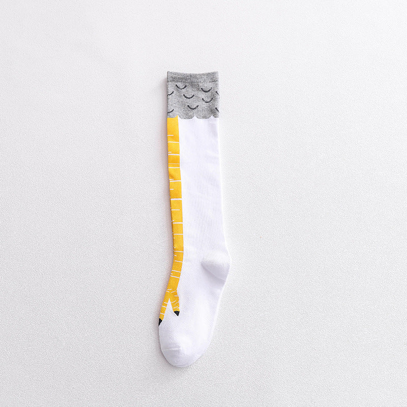 Chicken Claw Socks Women's Over Knee Socks Ostrich Pattern Knee Legs Chicken Feet Long Tube