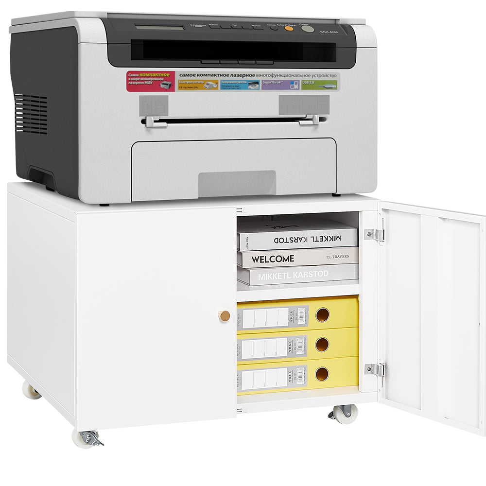 Office furniture Copier Cabinet white mobile pedestal file Printer Stand