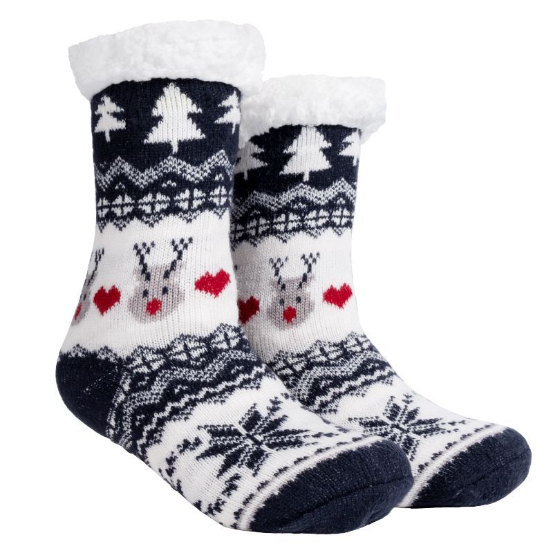 Christmas Floor Socks Indoor Home Sleep Winter Plush Thick Long Socks Women's Postpartum Socks Anti slip