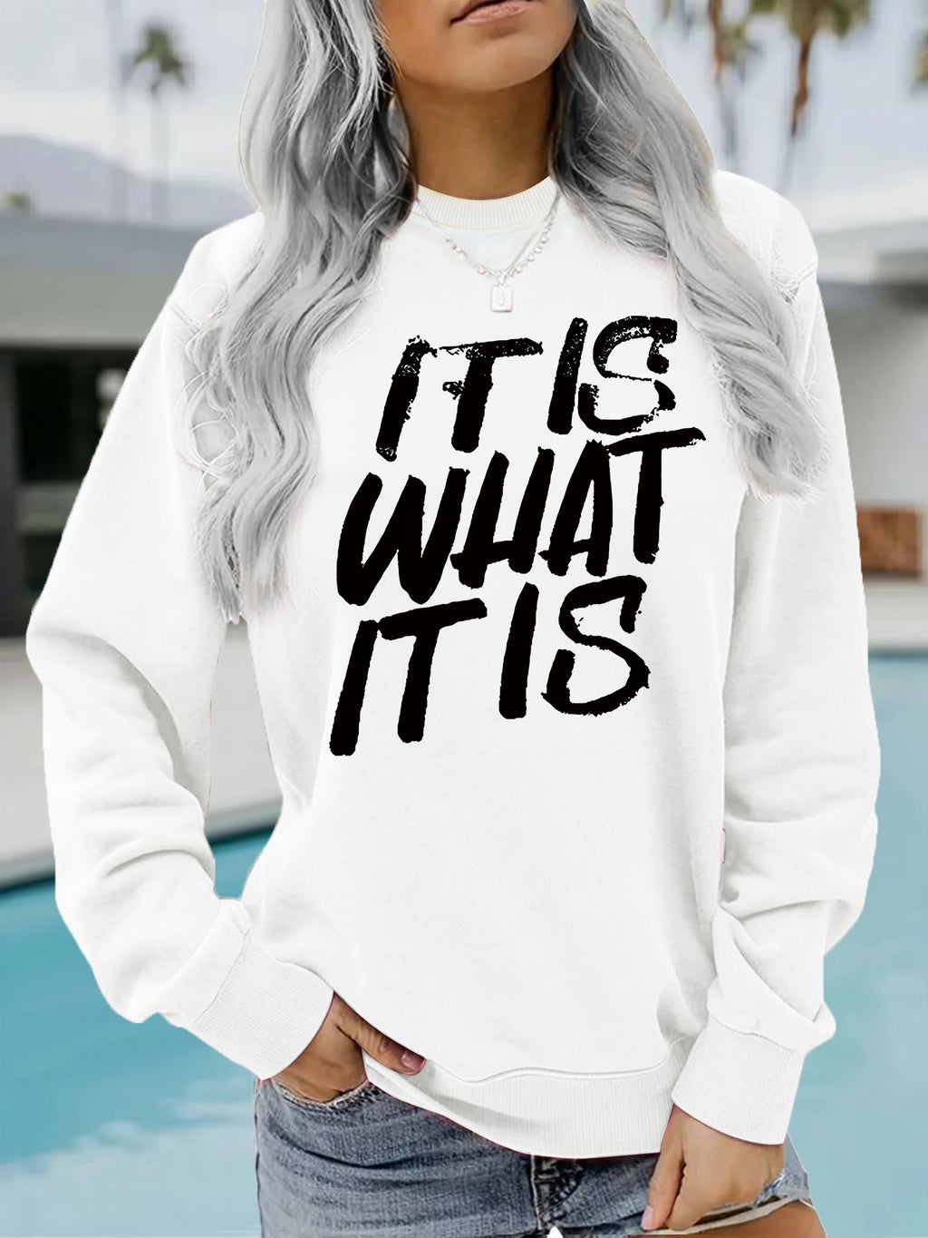 Hoodie letter print