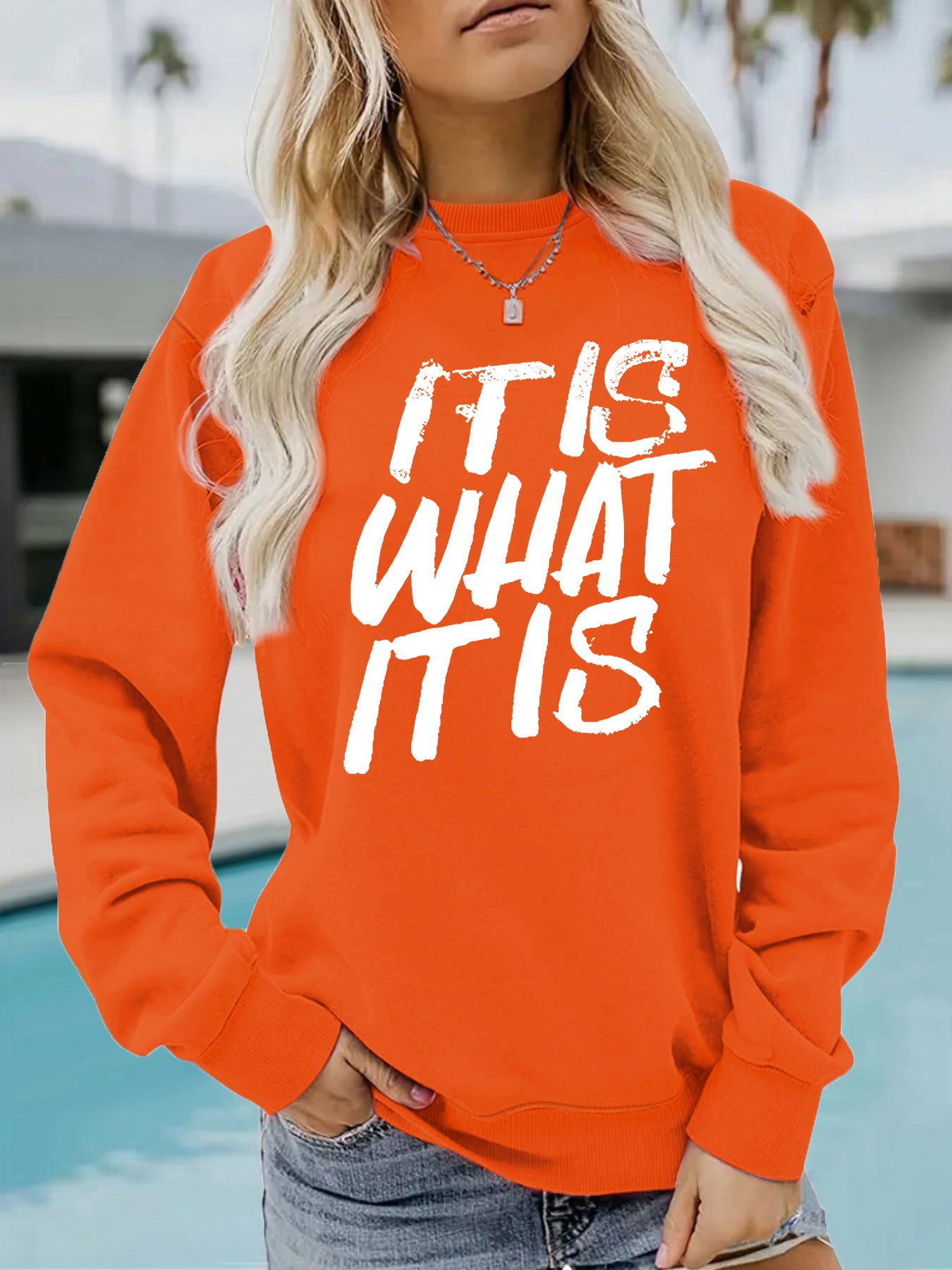 Hoodie letter print