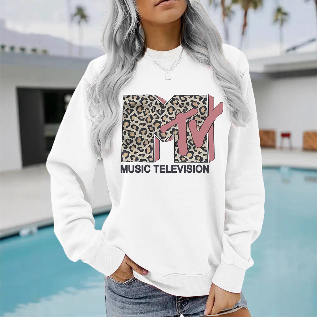 Letter printed base long sleeved sweatshirt