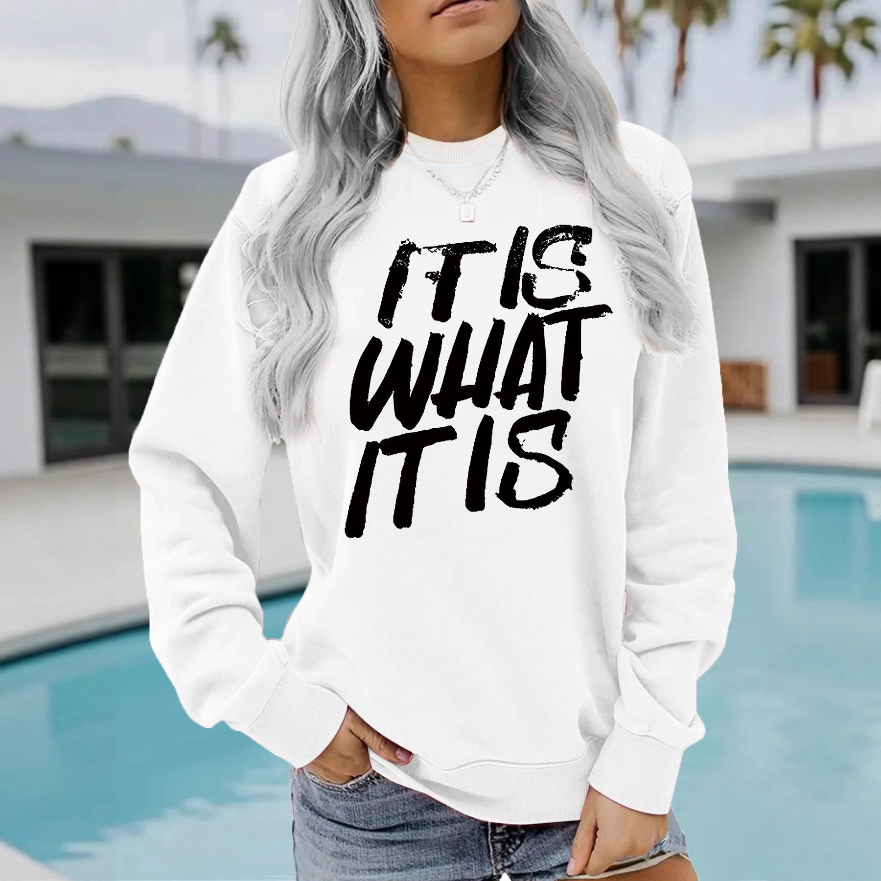 Hoodie letter print