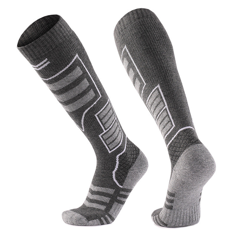 Cross border hot mining Merino wool Merino wool socks Ski socks Long tube pressure socks Full Thick looped socks