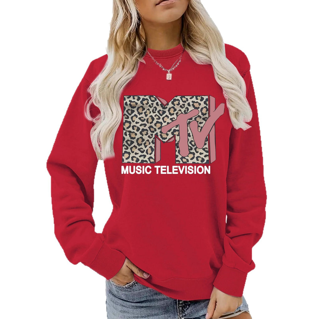 Letter printed base long sleeved sweatshirt