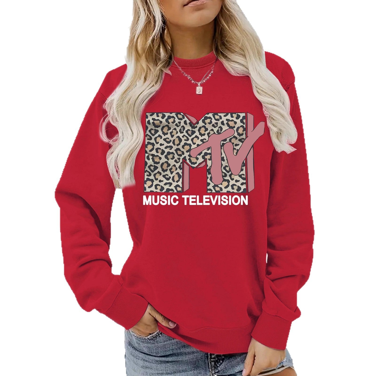 Letter printed base long sleeved sweatshirt