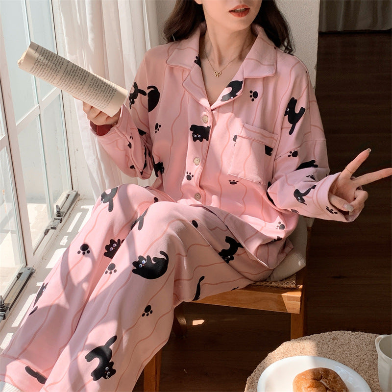 Women's long sleeved long pants loose suit