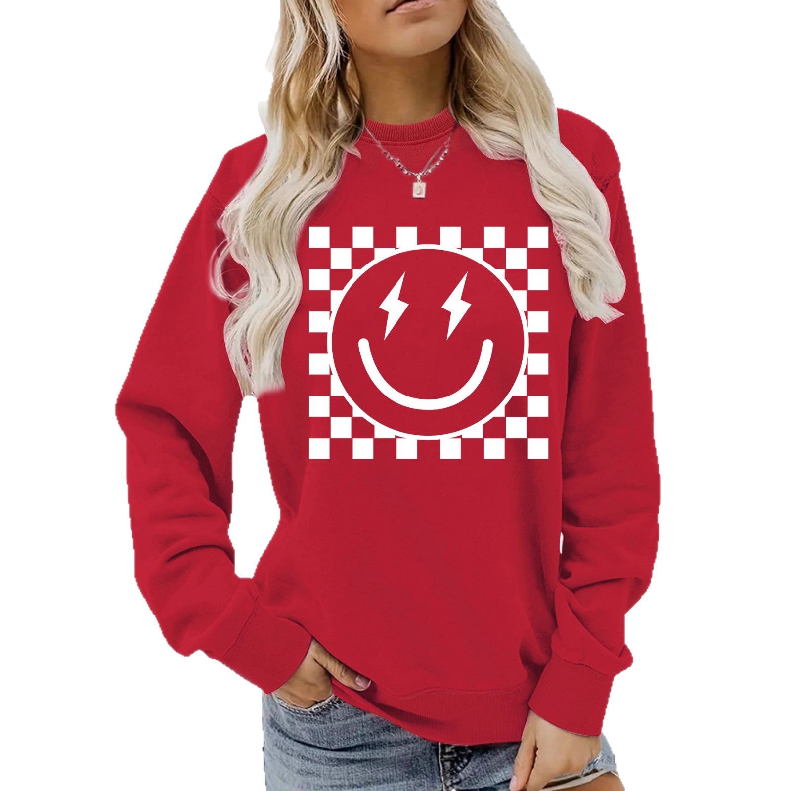 Mosaic pattern printed hoodie