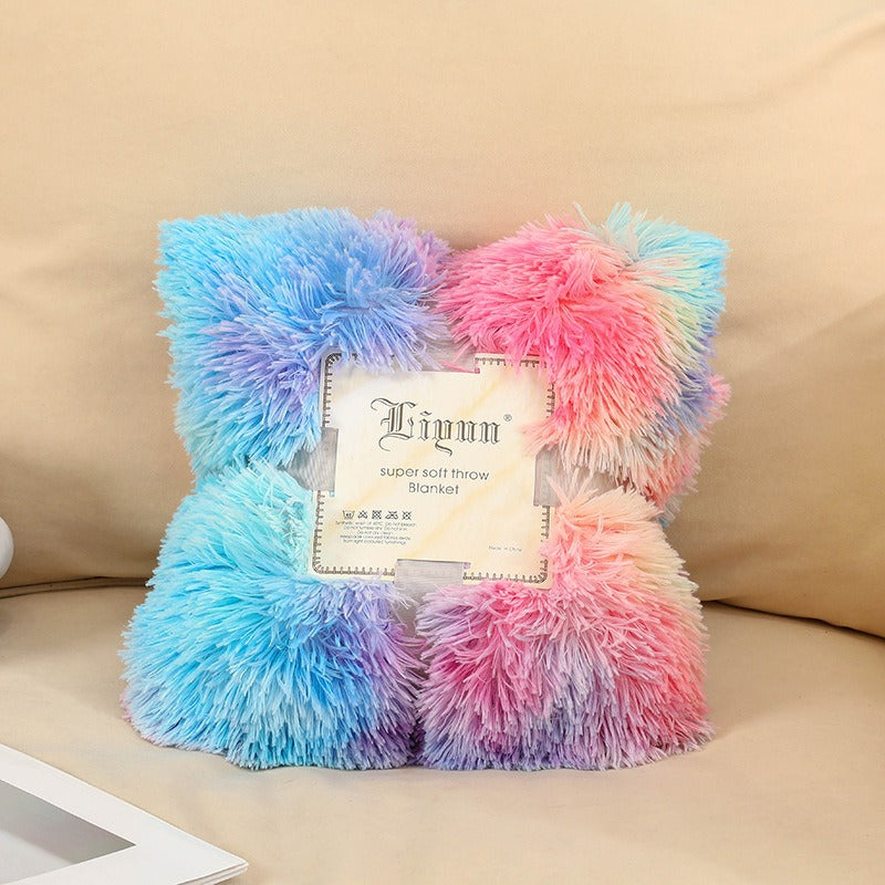Photography Props, Small Rainbow Blankets, Nordic Style Office Lazybones, Nap Blankets, Tie Dyed Sofa Blankets, Plush Blankets