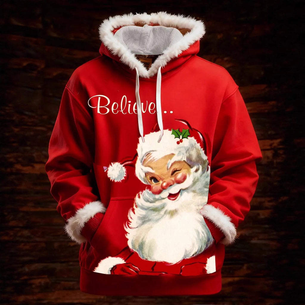 Women's Winter Merry Christmas Hoodie With Pockets