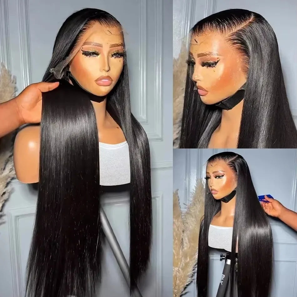 Mossily Silky Straight Human Hair Lace Frontal Wig 13×4 13×6 Lace Front Human Hair WigsHD Transparent Lace Preplucked