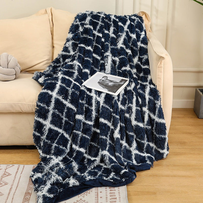 Photography Props, Small Rainbow Blankets, Nordic Style Office Lazybones, Nap Blankets, Tie Dyed Sofa Blankets, Plush Blankets