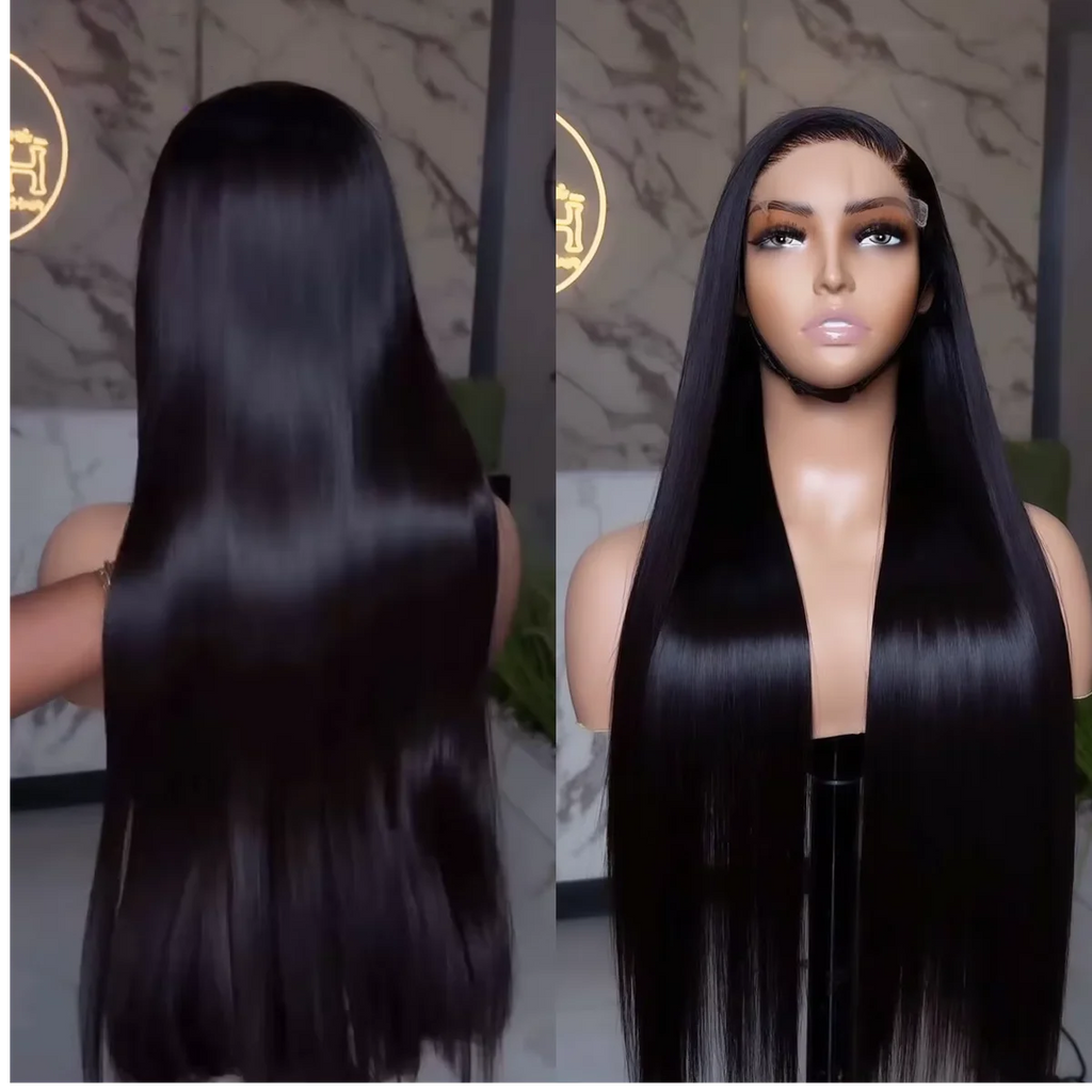 Mossily Silky Straight Human Hair Lace Frontal Wig 13×4 13×6 Lace Front Human Hair WigsHD Transparent Lace Preplucked