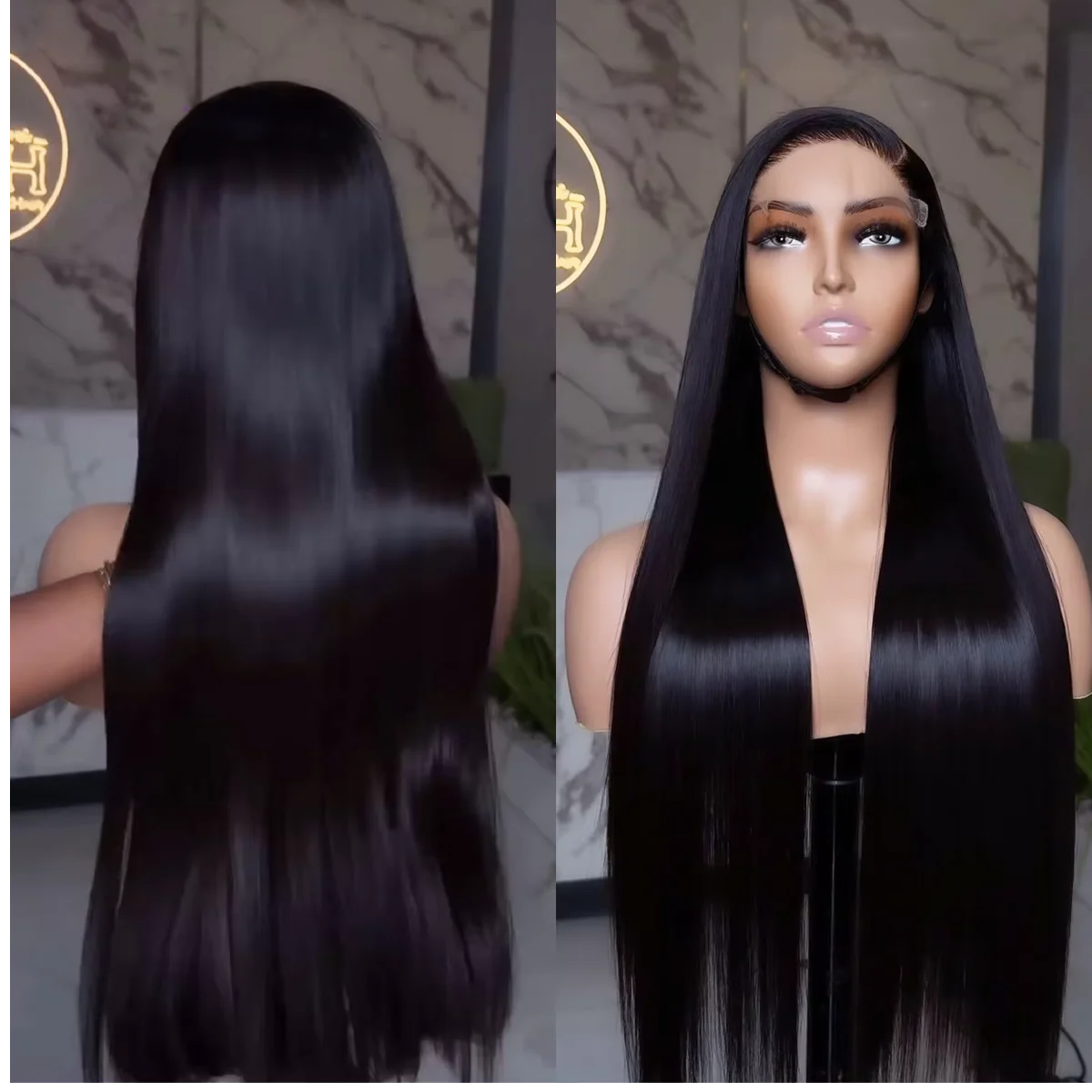 Mossily Silky Straight Human Hair Lace Frontal Wig 13×4 13×6 Lace Front Human Hair WigsHD Transparent Lace Preplucked