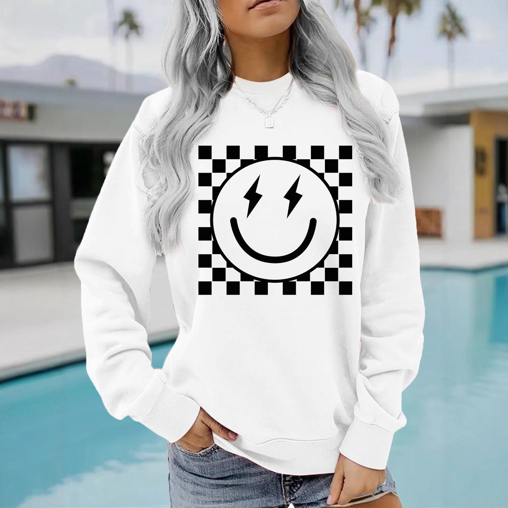 Mosaic pattern printed hoodie
