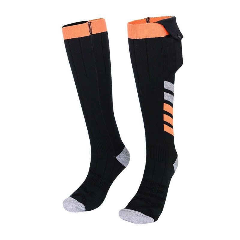 Warm socks for winter, electrically heated socks with USB charging, long tube electric heating socks for skiing, and heated socks for skiing