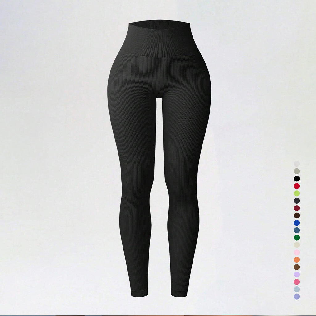 Threaded autumn and winter yoga pants seamless fitness pants high waisted sports yoga clothes leggings