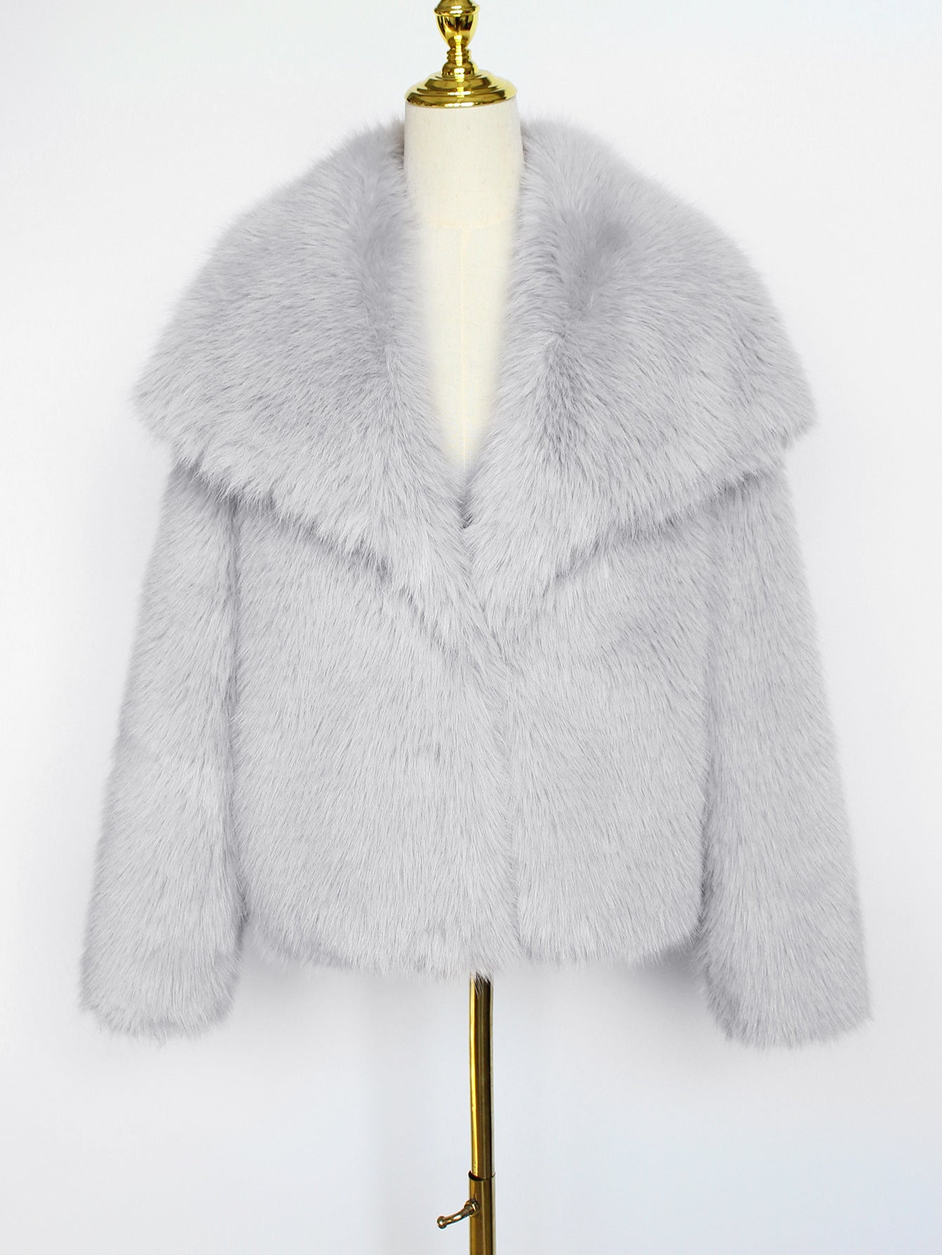 Imitation fur coat top women's short woolen coat made of synthetic fur