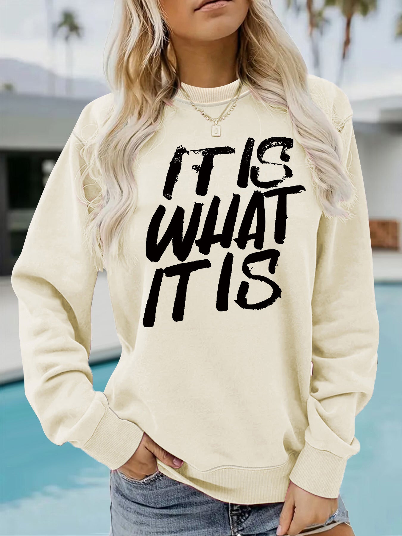 Hoodie letter print