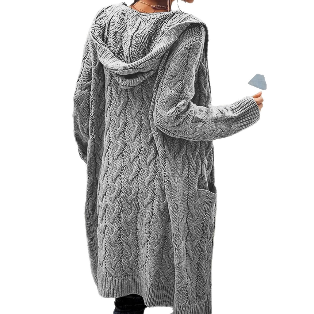 Sweater long sleeved pocket cardigan