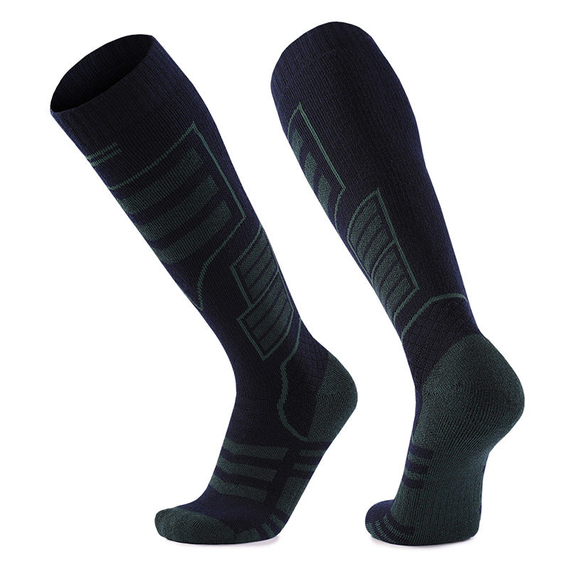 Cross border hot mining Merino wool Merino wool socks Ski socks Long tube pressure socks Full Thick looped socks
