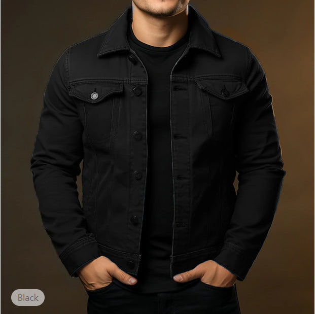 Casual daily wear windproof and warm button jacket