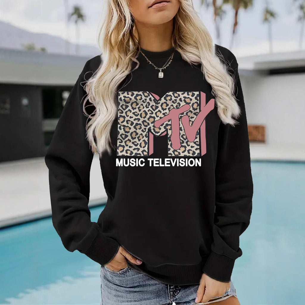 Letter printed base long sleeved sweatshirt