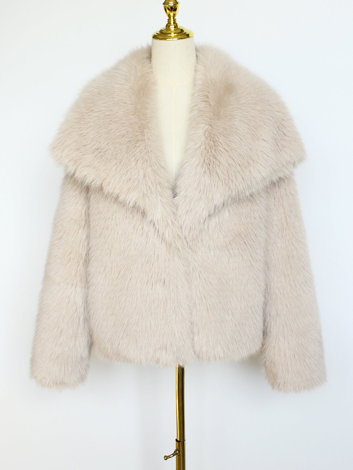 Imitation fur coat top women's short woolen coat made of synthetic fur