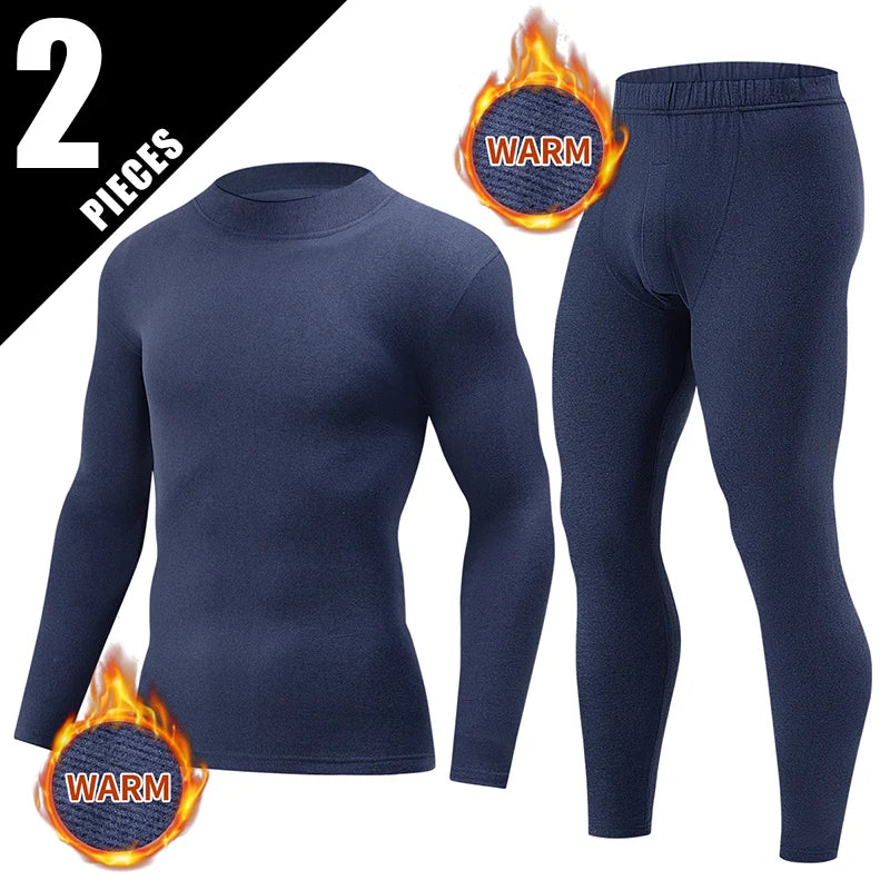 2/4 Pcs Men's Solid Color Simple Autumn And Winter Thermal Underwear Comfortable And Casual Bottoming Underwear Teenagers Pajama