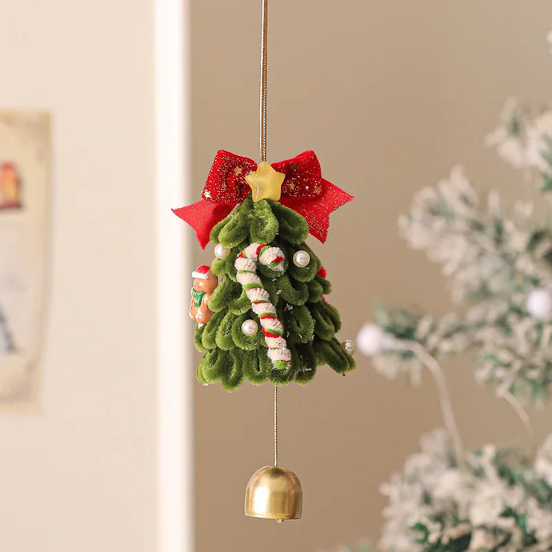 Christmas Decoration Wreaths Living Room Scene Arrangement Christmas Tree Ornaments Christmas Bell Wreath Pendants Door Hangers