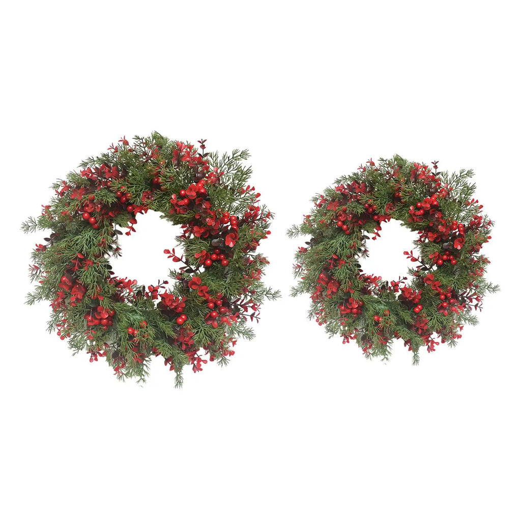 Christmas Wreath, Xmas Wreath, Housewarming, Red Berries, Farmhouse Holiday