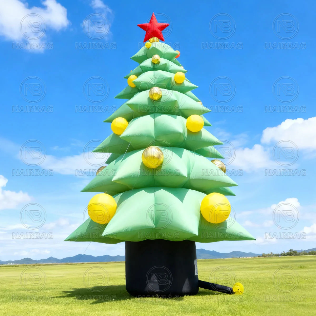 Giant Inflatable Christmas Tree Xmas Tree Outdoor Advertising Cartoon 20ft 22ft 25ft 26ft 30ft 33ft Blow Up Christmas Tree Decor