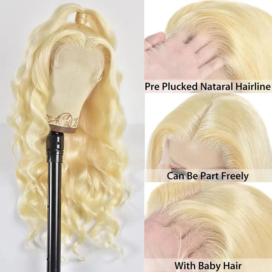 Blonde Wig 13x6 HD Transparent Lace Body Wave Frontal 613 Wig 100% 30 Inch Human Hair 200 Density Wigs On Sale For Women Choice