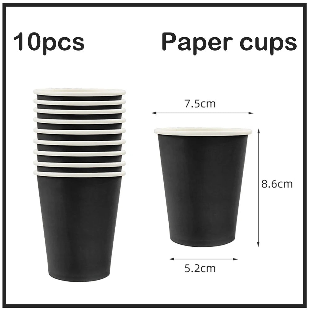 Solid Color Themed Disposable Tableware Paper Cups Birthday Parties  Wedding Parties Holiday Parties Colorful Decor Most Popular