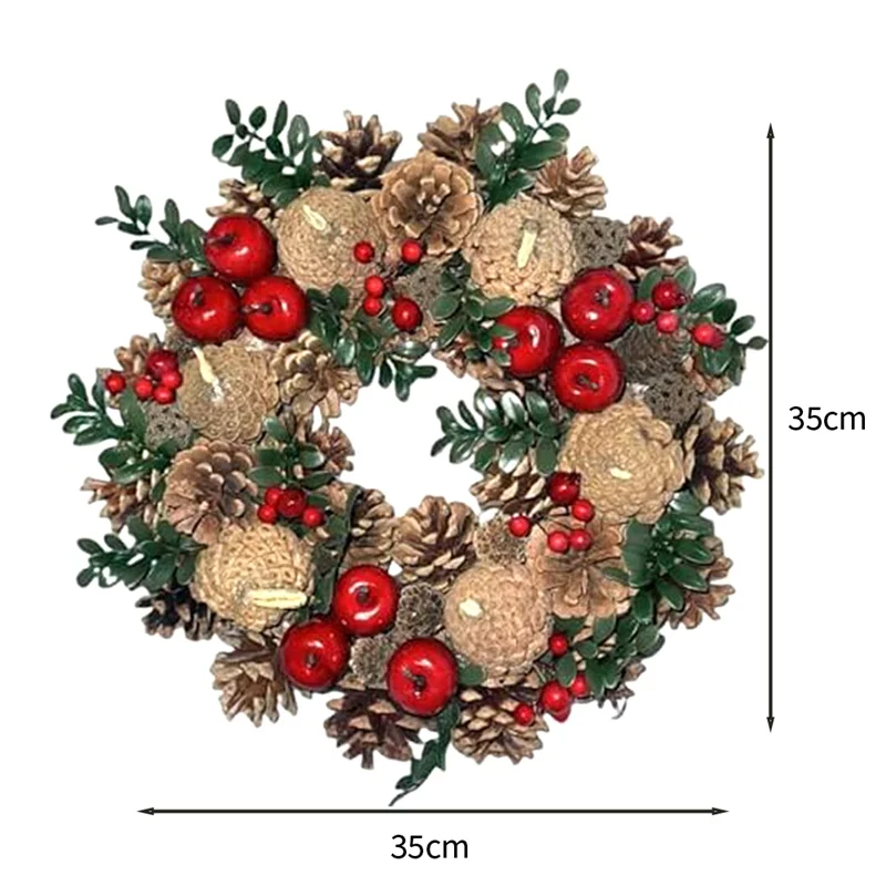 A19F-Christmas Wreath Decor Home Wreath Deco For Wedding Party Living Room Dining Table Closet, Holiday Displays