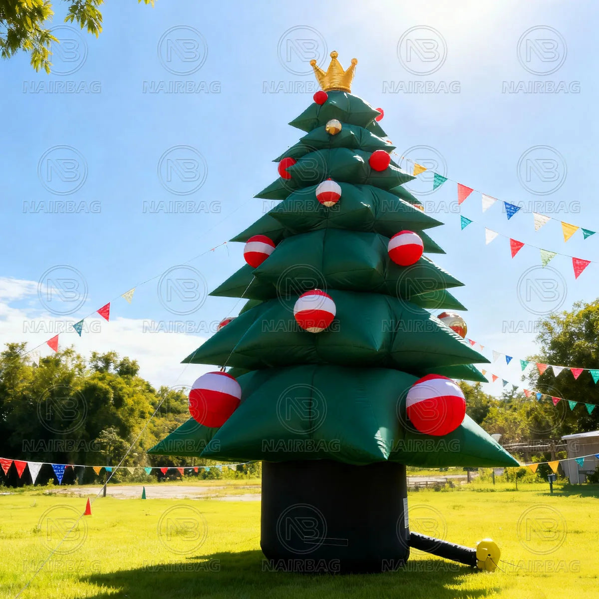 Giant Inflatable Christmas Tree Xmas Tree Outdoor Advertising Cartoon 20ft 22ft 25ft 26ft 30ft 33ft Blow Up Christmas Tree Decor