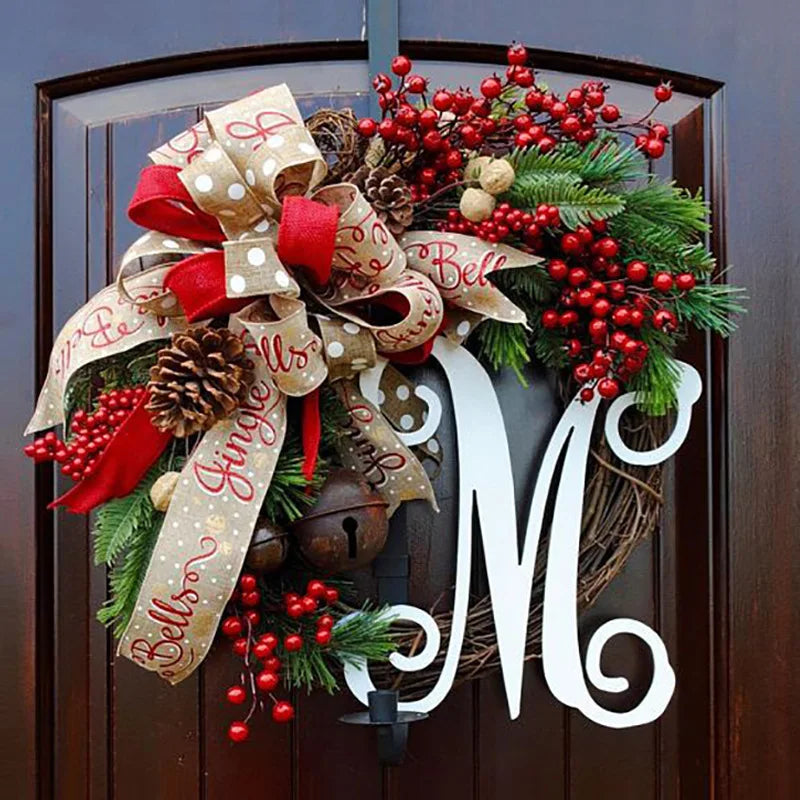 Christmas Tree Wreath Decorations for Mall And Store Doors Window Display Wall Art Festive Greenery Decorationsns