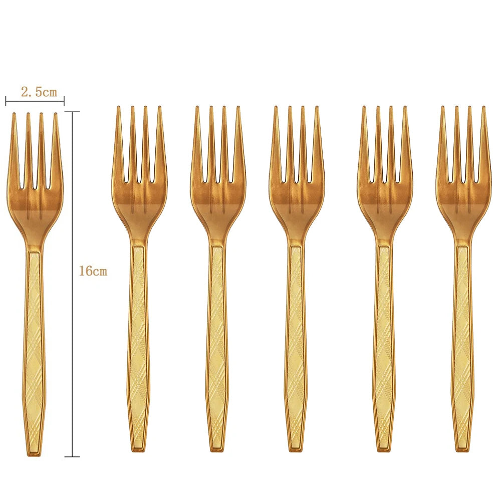 Black and Gold Paper Plates Party Supplies for 10 Guests Disposable Party Decorations Dinnerware Golden Dot Black Paper Plate