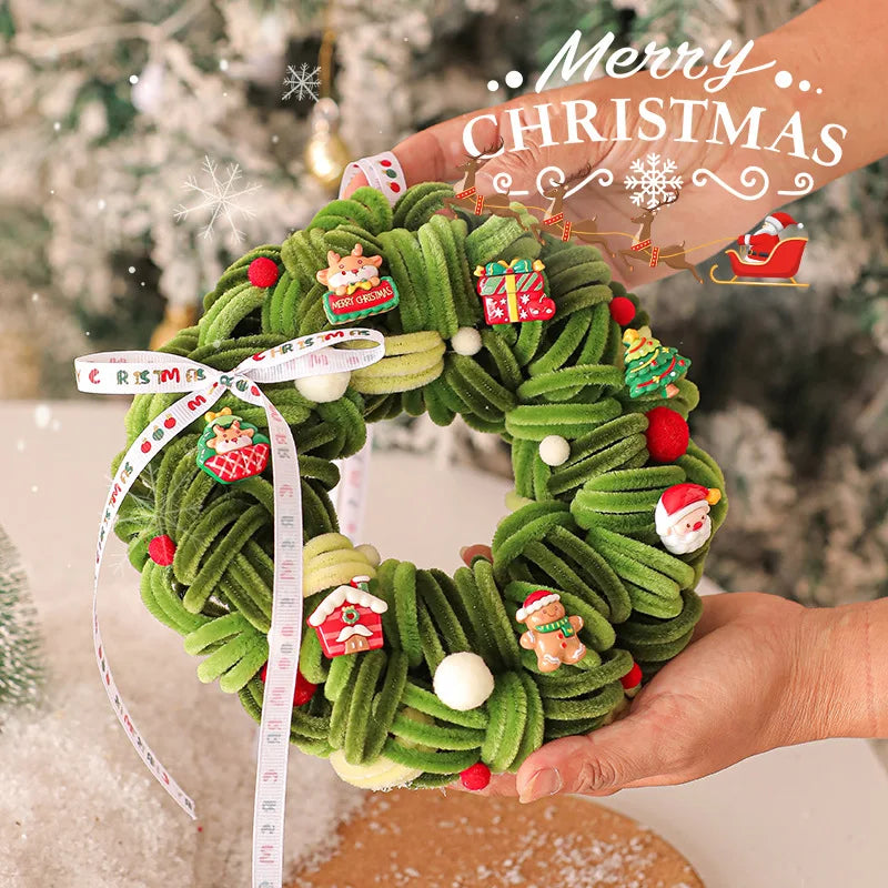 Christmas Decoration Wreaths Living Room Scene Arrangement Christmas Tree Ornaments Christmas Bell Wreath Pendants Door Hangers