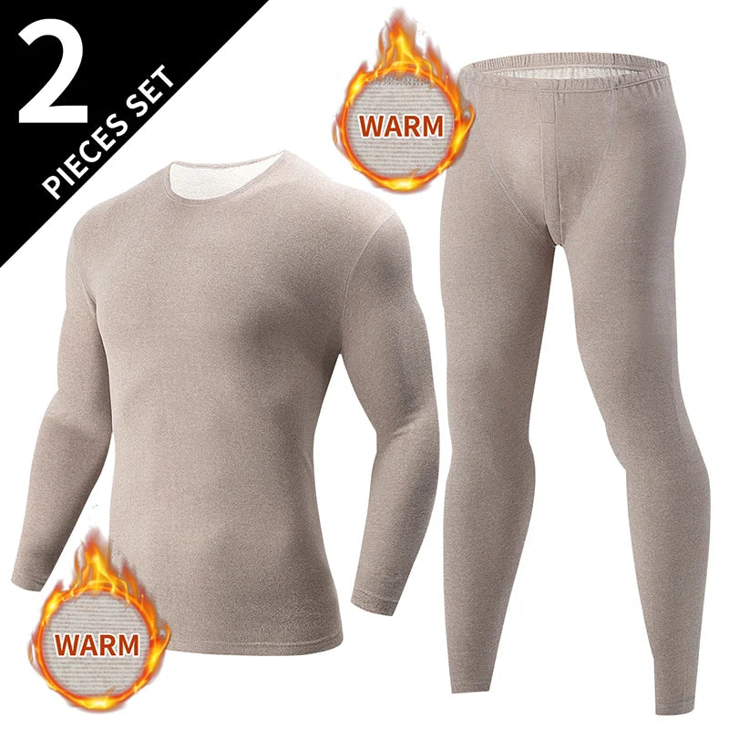 2/4 Pcs Men's Solid Color Simple Autumn And Winter Thermal Underwear Comfortable And Casual Bottoming Underwear Teenagers Pajama