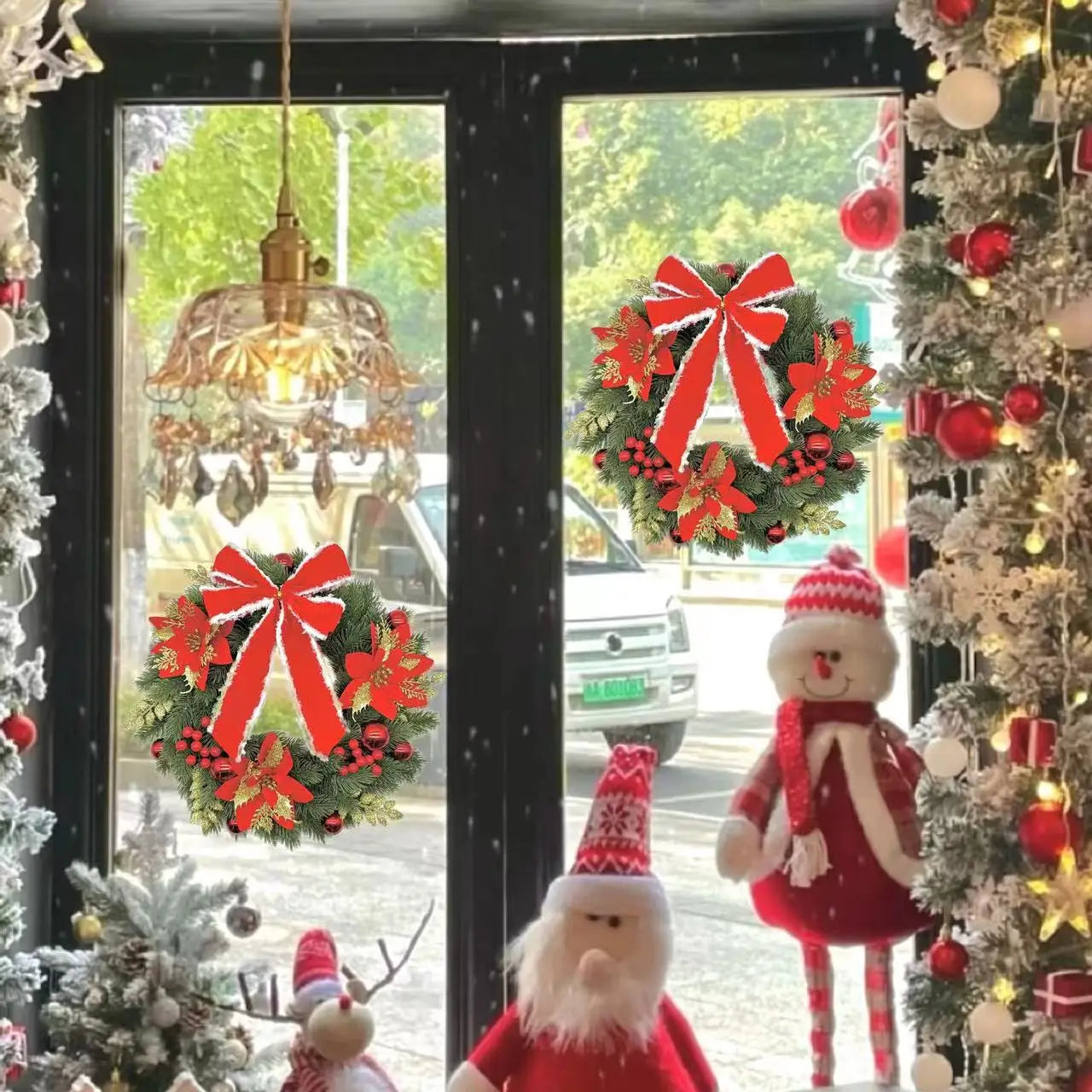 Christmas Wreath Christmas Decoration Door Hanging Decoration Pendant Christmas Window Prop Ornament