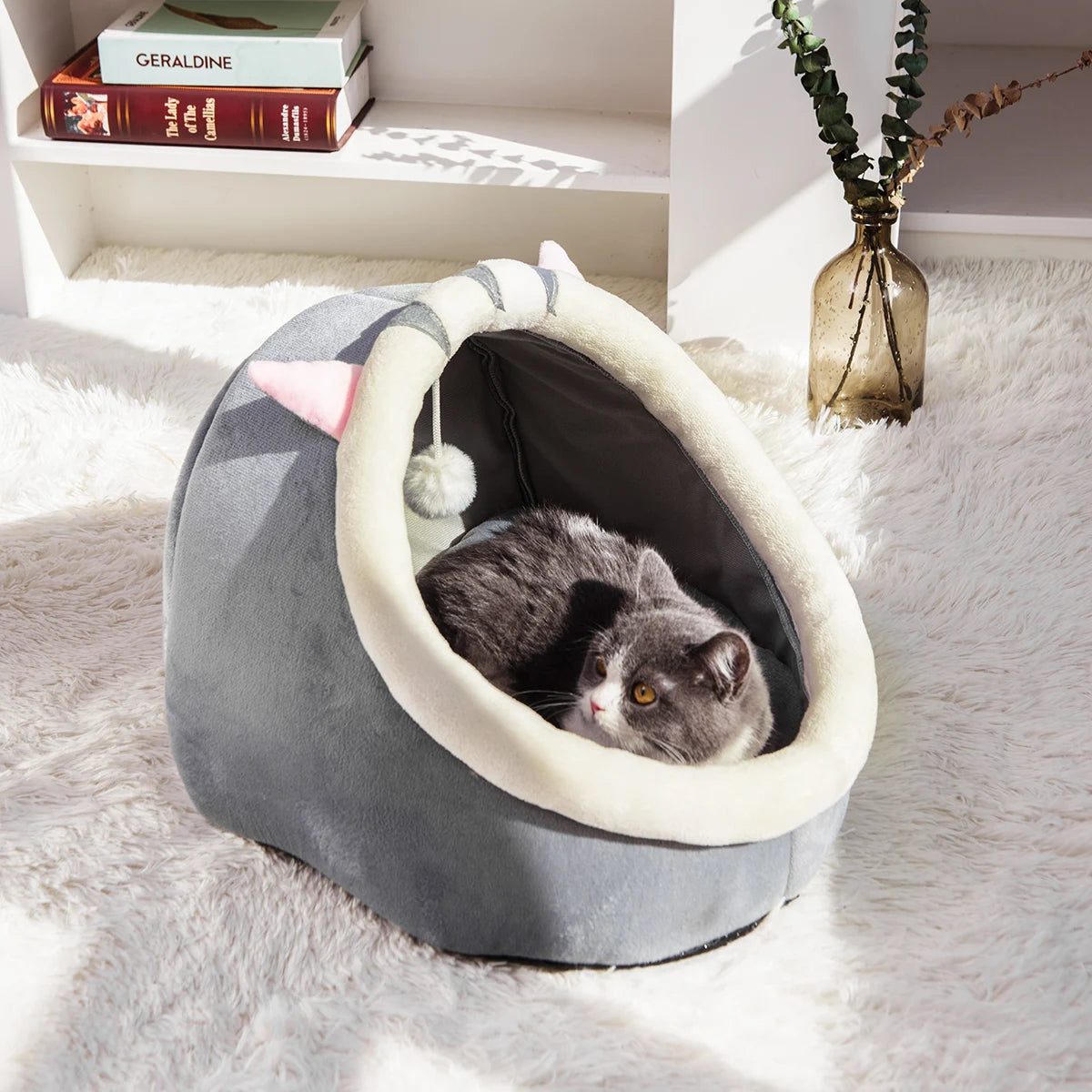 1PC Four Seasons Universal Semi-Closed Cute Comfortable Cat Nest Bed Warm Pet Nest