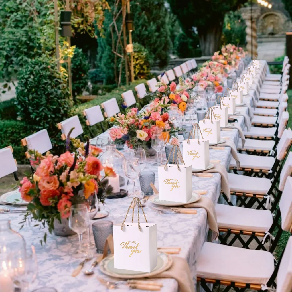 20/40/50Pack Small Thank You Gift Bags With Handles Mini Gift Paper Bags Bulk Party Favor Bag for Wedding Birthday Baby Shower