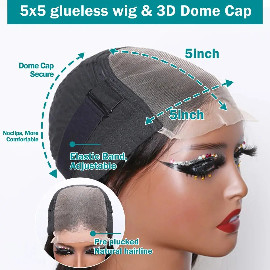 Mossily Silky Straight Human Hair Lace Frontal Wig 13×4 13×6 Lace Front Human Hair WigsHD Transparent Lace Preplucked