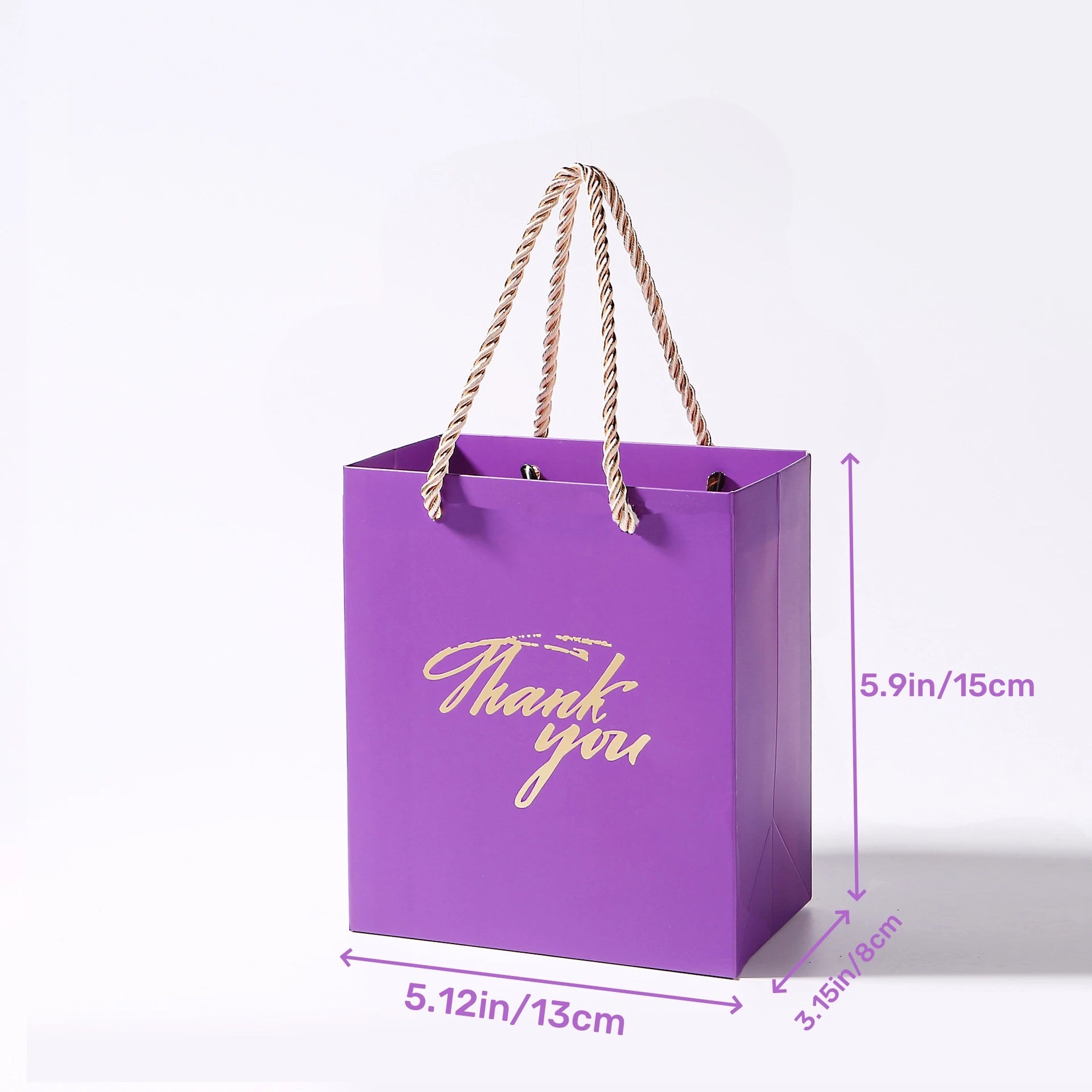 20/40/50Pack Small Thank You Gift Bags With Handles Mini Gift Paper Bags Bulk Party Favor Bag for Wedding Birthday Baby Shower