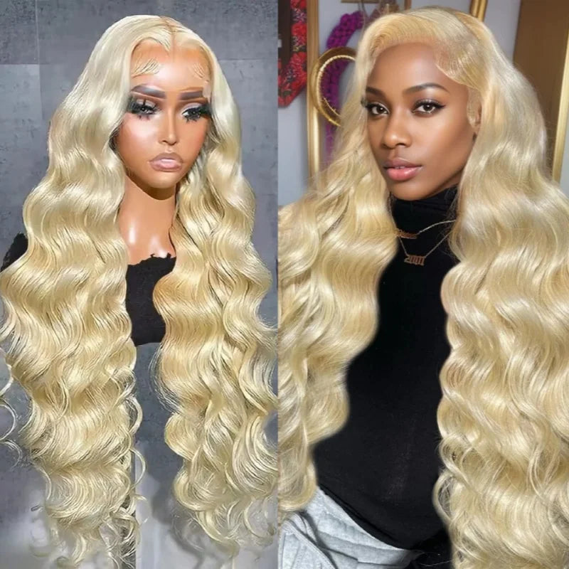 Blonde Wig 13x6 HD Transparent Lace Body Wave Frontal 613 Wig 100% 30 Inch Human Hair 200 Density Wigs On Sale For Women Choice